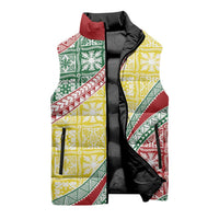 Hawaiian Quilt Pattern Sleeveless Puffer Jacket Special Color Mixed - Polynesian Pride