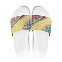 Hawaiian Quilt Pattern Slide Sandals Special Color Mixed - Polynesian Pride