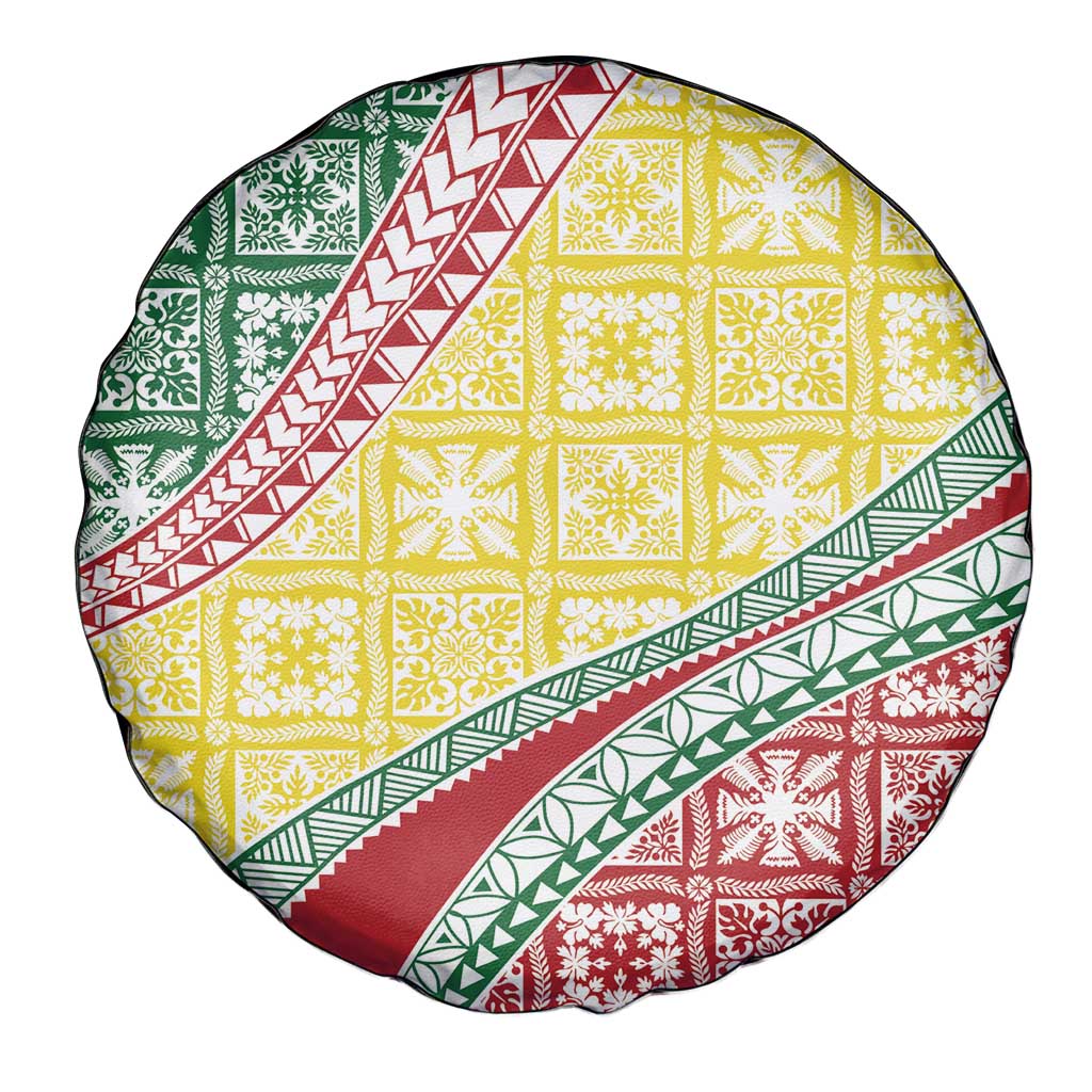 Hawaiian Quilt Pattern Spare Tire Cover Special Color Mixed - Polynesian Pride