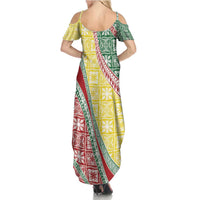 Hawaiian Quilt Pattern Summer Maxi Dress Special Color Mixed - Polynesian Pride