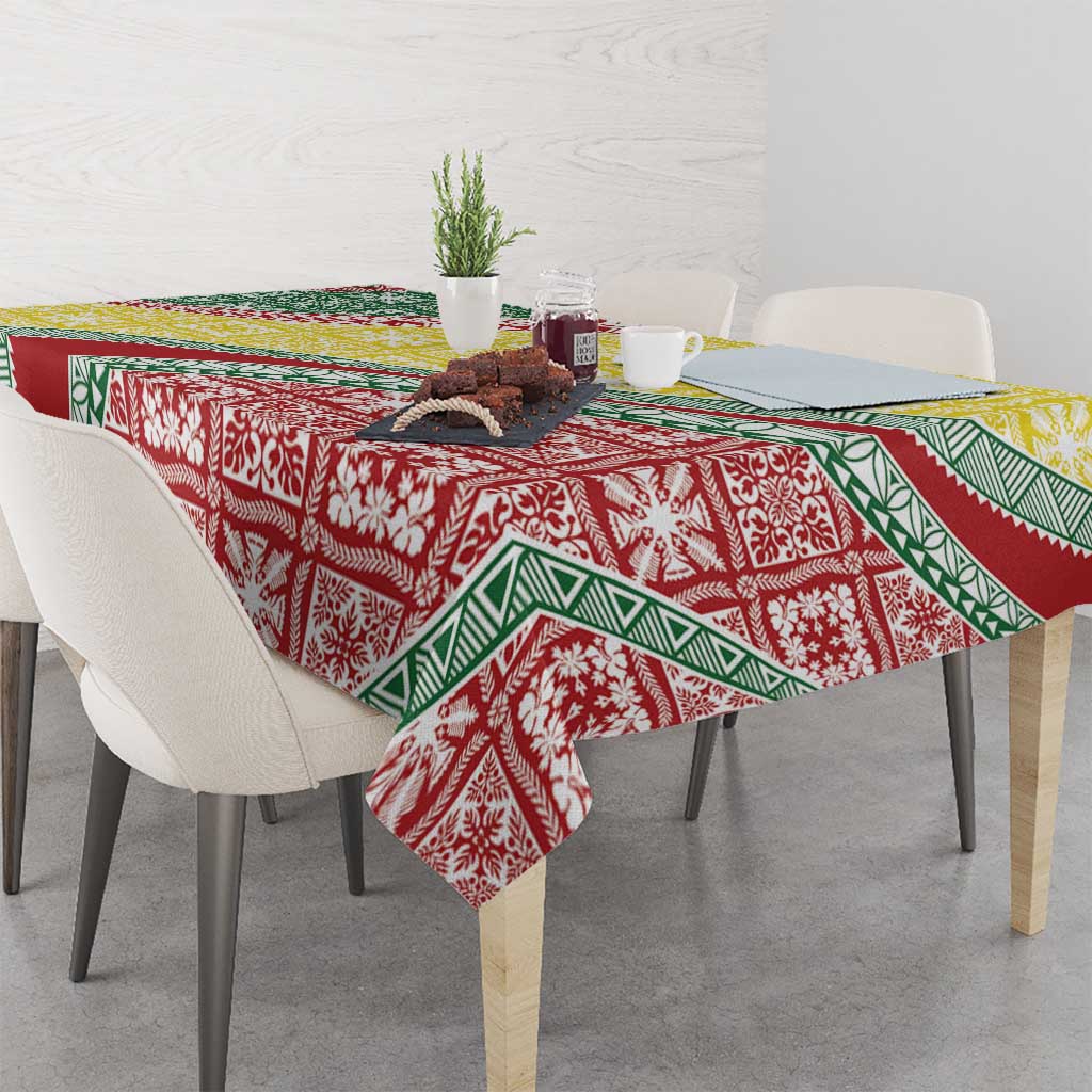 Hawaiian Quilt Pattern Tablecloth Special Color Mixed - Polynesian Pride