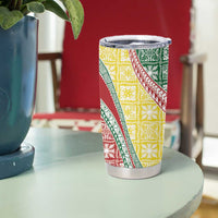 Hawaiian Quilt Pattern Tumbler Cup Special Color Mixed - Polynesian Pride