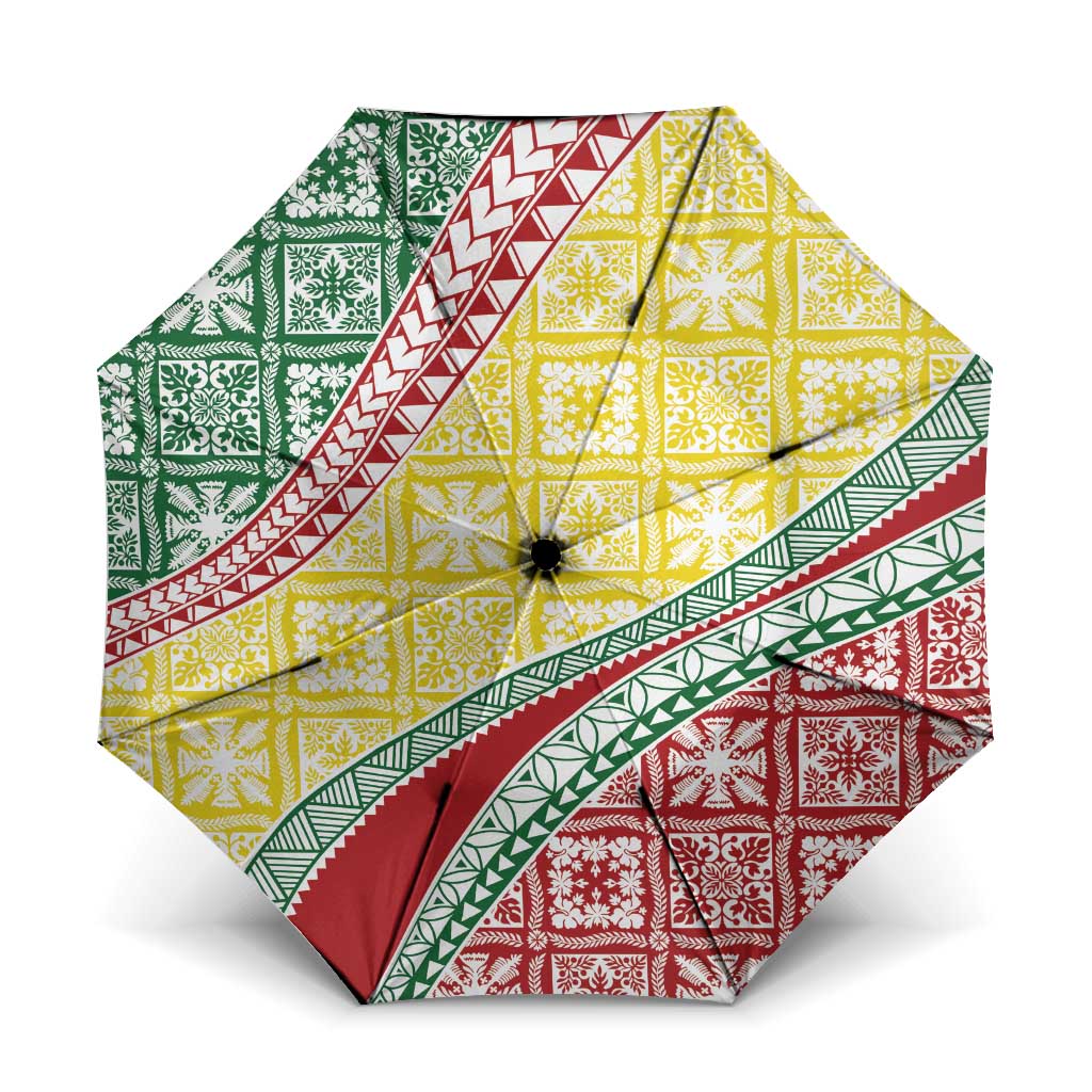 Hawaiian Quilt Pattern Umbrella Special Color Mixed - Polynesian Pride