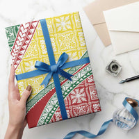 Hawaiian Quilt Pattern Wrapping Paper Special Color Mixed - Polynesian Pride