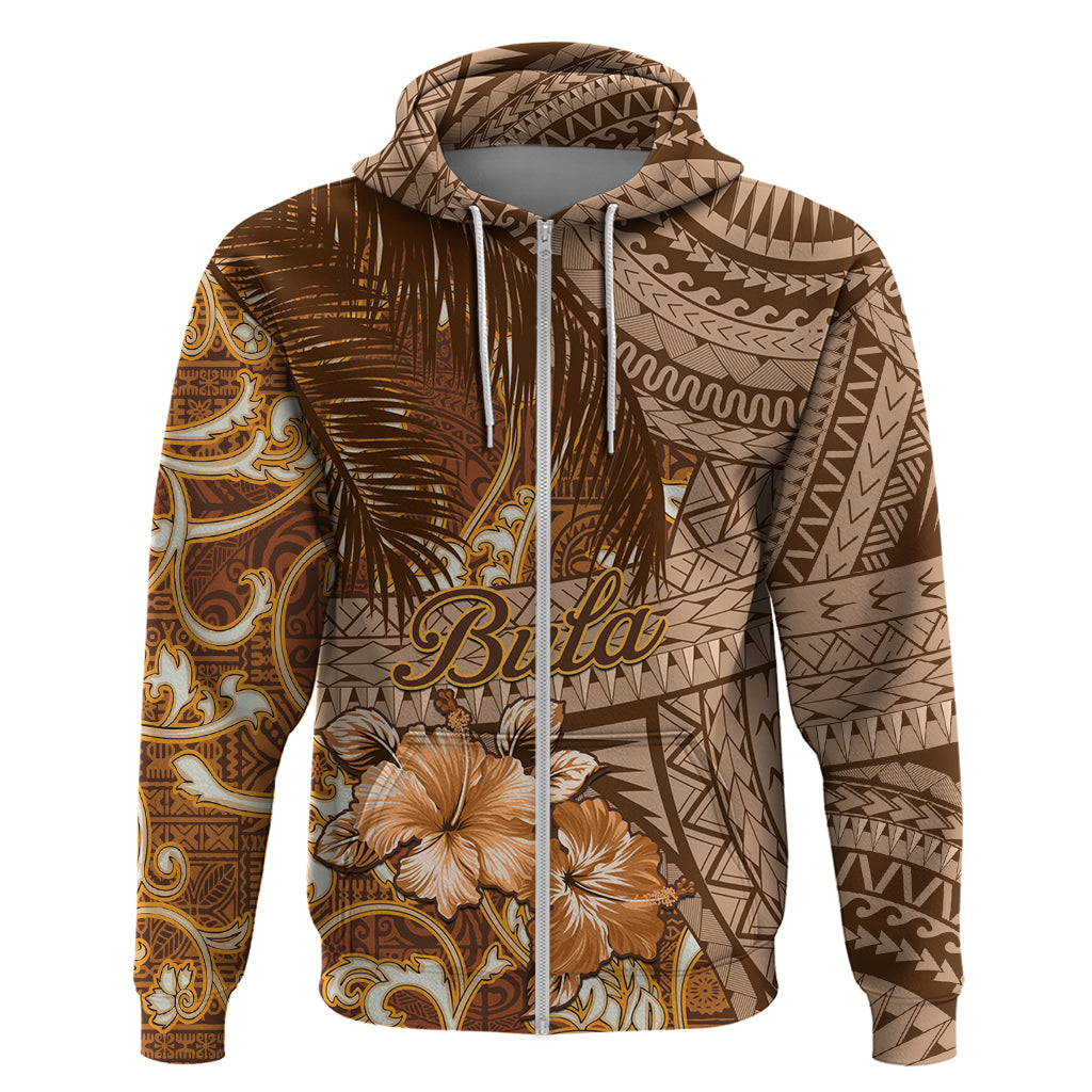 Personalised Fiji Masi Hoodie Bula Fijian Masi Tapa Vintage Style LT01 - Polynesian Pride