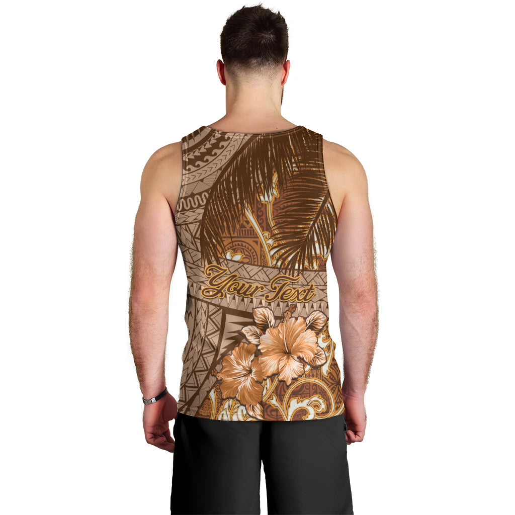 Personalised Fiji Masi Men Tank Top Bula Fijian Masi Tapa Vintage Style LT01 - Polynesian Pride