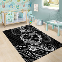 Polynesian Turtle Valentine Area Rug You And Me Hibiscus Heart LT01 - Polynesian Pride