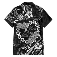 Polynesian Turtle Valentine Family Matching Off Shoulder Maxi Dress and Hawaiian Shirt You And Me Hibiscus Heart LT01 - Polynesian Pride