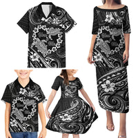 Polynesian Turtle Valentine Family Matching Puletasi and Hawaiian Shirt You And Me Hibiscus Heart LT01 - Polynesian Pride