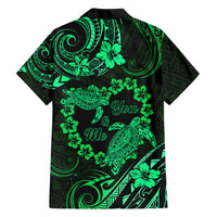 Polynesian Turtle Valentine Hawaiian Shirt You And Me Green Hibiscus Heart LT01 - Polynesian Pride