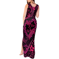 Polynesian Turtle Valentine Tank Maxi Dress You And Me Pink Hibiscus Heart LT01 - Polynesian Pride