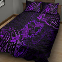 Polynesian Turtle Valentine Quilt Bed Set You And Me Purple Hibiscus Heart LT01 - Polynesian Pride