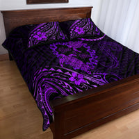 Polynesian Turtle Valentine Quilt Bed Set You And Me Purple Hibiscus Heart LT01 - Polynesian Pride