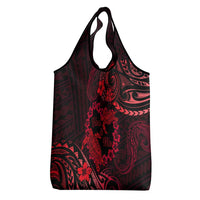 Polynesian Turtle Valentine Grocery Bag You And Me Red Hibiscus Heart