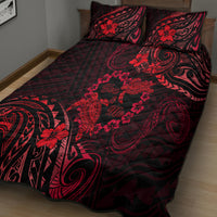 Polynesian Turtle Valentine Quilt Bed Set You And Me Red Hibiscus Heart LT01 - Polynesian Pride