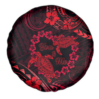 Polynesian Turtle Valentine Spare Tire Cover You And Me Red Hibiscus Heart LT01 - Polynesian Pride