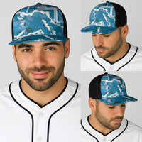 Hawaii Japanese Culture Blue Baseball Net Cap Spring Cranes Aloha Pattern