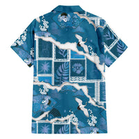 Hawaii Japanese Culture Blue Family Matching Mermaid Dress and Hawaiian Shirt Spring Cranes Aloha Pattern