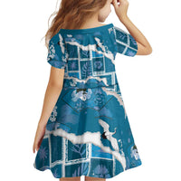 Hawaii Japanese Culture Blue Family Matching Tank Maxi Dress and Hawaiian Shirt Spring Cranes Aloha Pattern