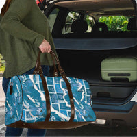 Hawaii Japanese Culture Blue Travel Bag Spring Cranes Aloha Pattern