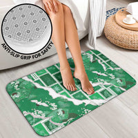 Hawaii Japanese Culture Green Bathroom Set Spring Cranes Aloha Pattern