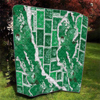 Hawaii Japanese Culture Green Quilt Spring Cranes Aloha Pattern
