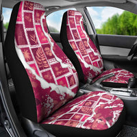 Hawaii Japanese Culture Pink Car Seat Cover Spring Cranes Aloha Pattern