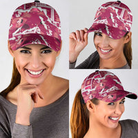 Hawaii Japanese Culture Pink Classic Cap Spring Cranes Aloha Pattern