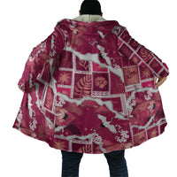 Hawaii Japanese Culture Pink Cloak Spring Cranes Aloha Pattern