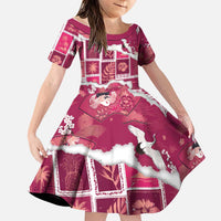 Hawaii Japanese Culture Pink Family Matching Mermaid Dress and Hawaiian Shirt Spring Cranes Aloha Pattern