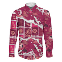 Hawaii Japanese Culture Pink Family Matching Off Shoulder Short Dress and Hawaiian Shirt Spring Cranes Aloha Pattern