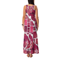 Hawaii Japanese Culture Pink Family Matching Tank Maxi Dress and Hawaiian Shirt Spring Cranes Aloha Pattern