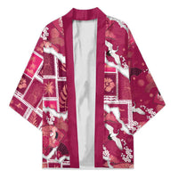 Hawaii Japanese Culture Pink Kimono Spring Cranes Aloha Pattern