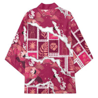Hawaii Japanese Culture Pink Kimono Spring Cranes Aloha Pattern