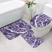 Hawaii Japanese Culture Purple Bathroom Set Spring Cranes Aloha Pattern