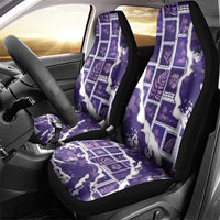 Hawaii Japanese Culture Purple Car Seat Cover Spring Cranes Aloha Pattern
