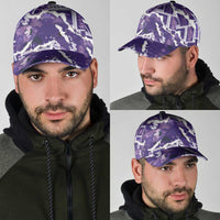 Hawaii Japanese Culture Purple Classic Cap Spring Cranes Aloha Pattern