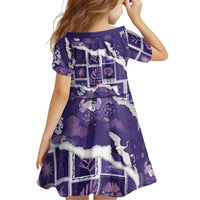 Hawaii Japanese Culture Purple Family Matching Tank Maxi Dress and Hawaiian Shirt Spring Cranes Aloha Pattern