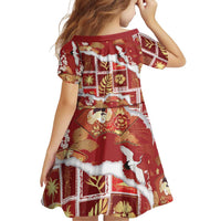 Hawaii Japanese Culture Red Family Matching Short Sleeve Bodycon Dress and Hawaiian Shirt Spring Cranes Aloha Pattern