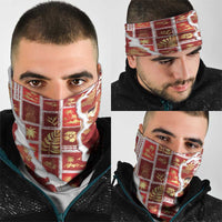 Hawaii Japanese Culture Red Neck Gaiter Spring Cranes Aloha Pattern