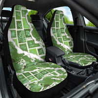 Hawaii Japanese Culture Sage Green Car Seat Cover Spring Cranes Aloha Pattern LT01 One Size Sage - Polynesian Pride