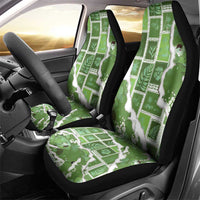 Hawaii Japanese Culture Sage Green Car Seat Cover Spring Cranes Aloha Pattern LT01 - Polynesian Pride