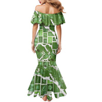 Hawaii Japanese Culture Sage Green Family Matching Mermaid Dress and Hawaiian Shirt Spring Cranes Aloha Pattern