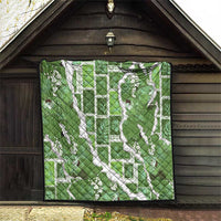 Hawaii Japanese Culture Sage Green Quilt Spring Cranes Aloha Pattern