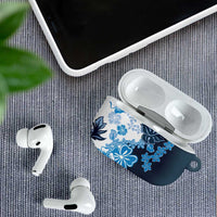 Blue Hibiscus Plumeria Floral AirPods Case - Polynesian Pride