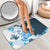 Blue Hibiscus Plumeria Floral Bathroom Set - Polynesian Pride