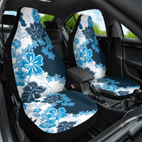Blue Hibiscus Plumeria Floral Car Seat Cover - Polynesian Pride