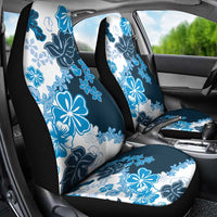 Blue Hibiscus Plumeria Floral Car Seat Cover - Polynesian Pride