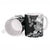 Gray Scale Hibiscus Plumeria Floral Ceramic Mug - Polynesian Pride