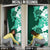 Green Hibiscus Plumeria Floral Door Cover - Polynesian Pride